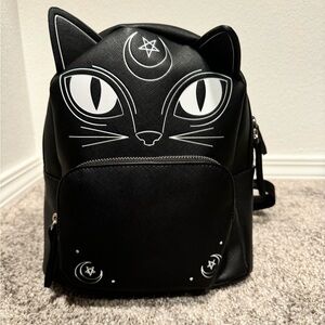 NEW Mad Engine Black Cat Witch Backpack‎ Moon Star